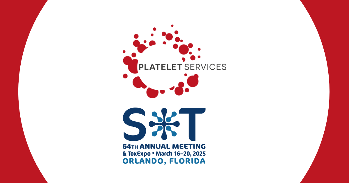 Platelet services and society of toxicology logos
